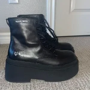 NAKED WOLFE  SATURN BOOT ブーツ NAKED WOLFE | Saturn | Women | Black | Flannels